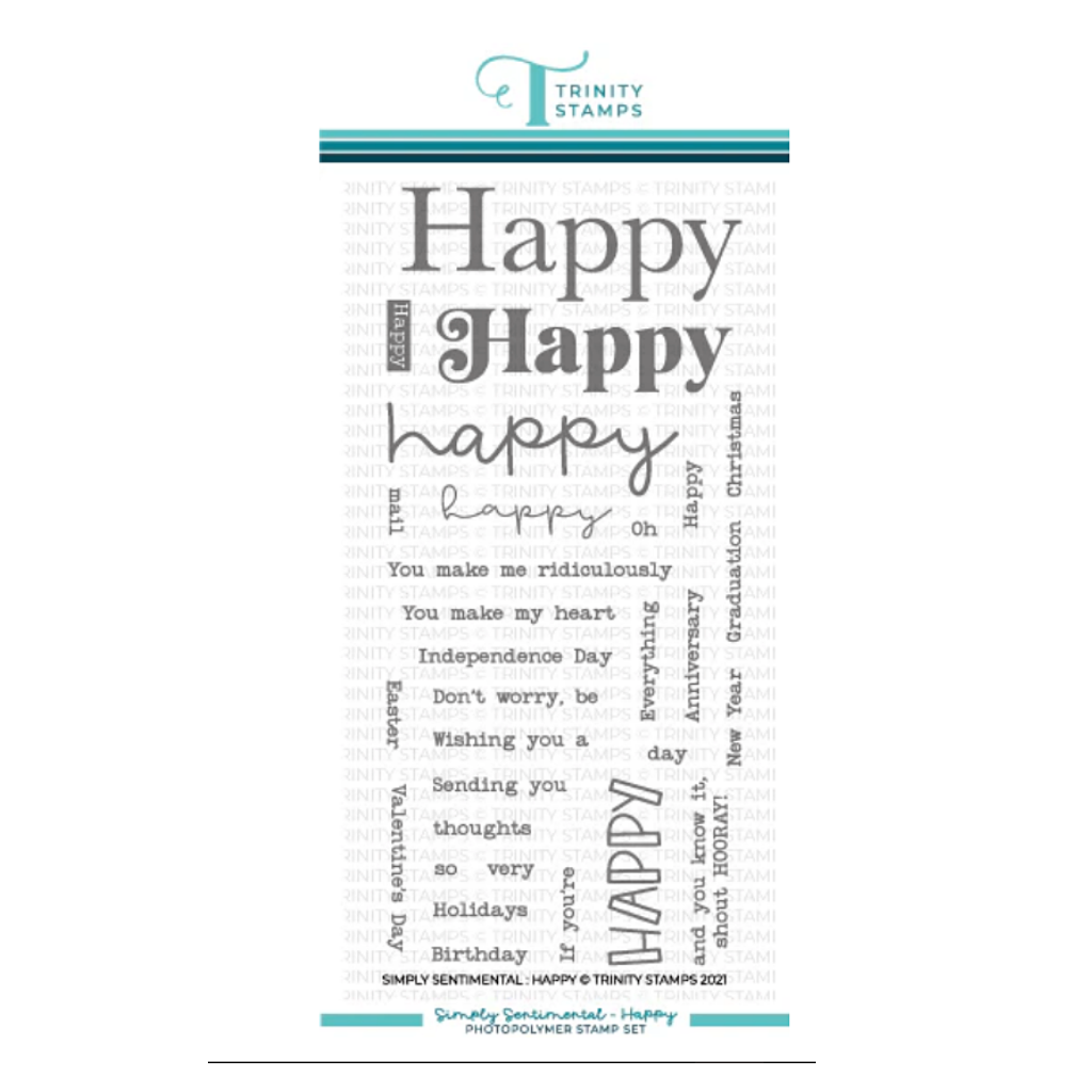 Simply Sentimental - Happy 4x8 Stamp Set
