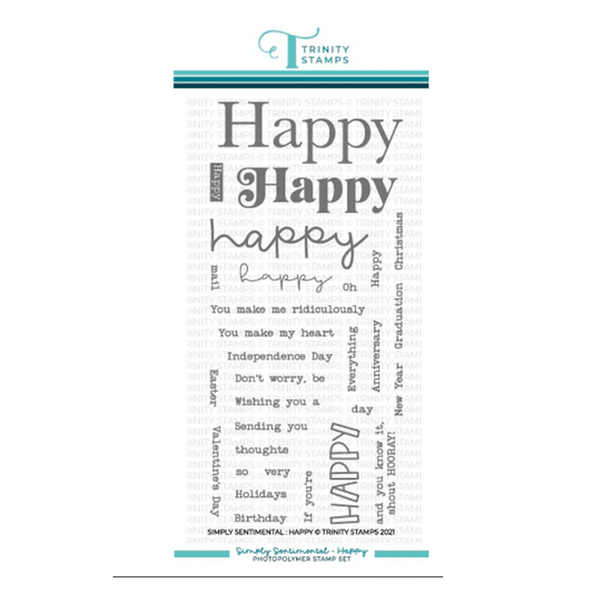 Simply Sentimental - Happy 4x8 Stamp Set