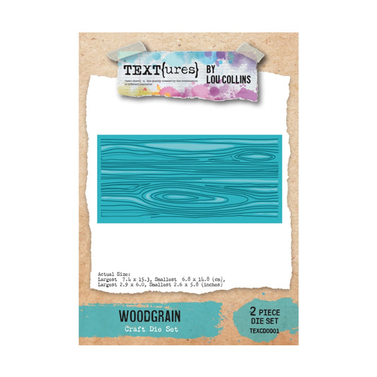 TEXT{ures} Woodgrain Craft Die Set