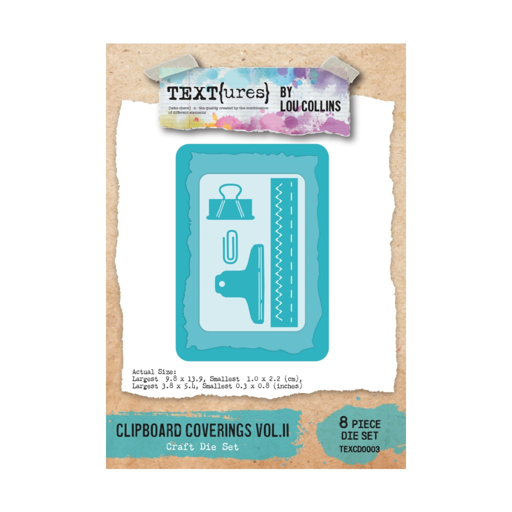 TEXT{ures} Clipboard Coverings Vol.II Craft Die Set