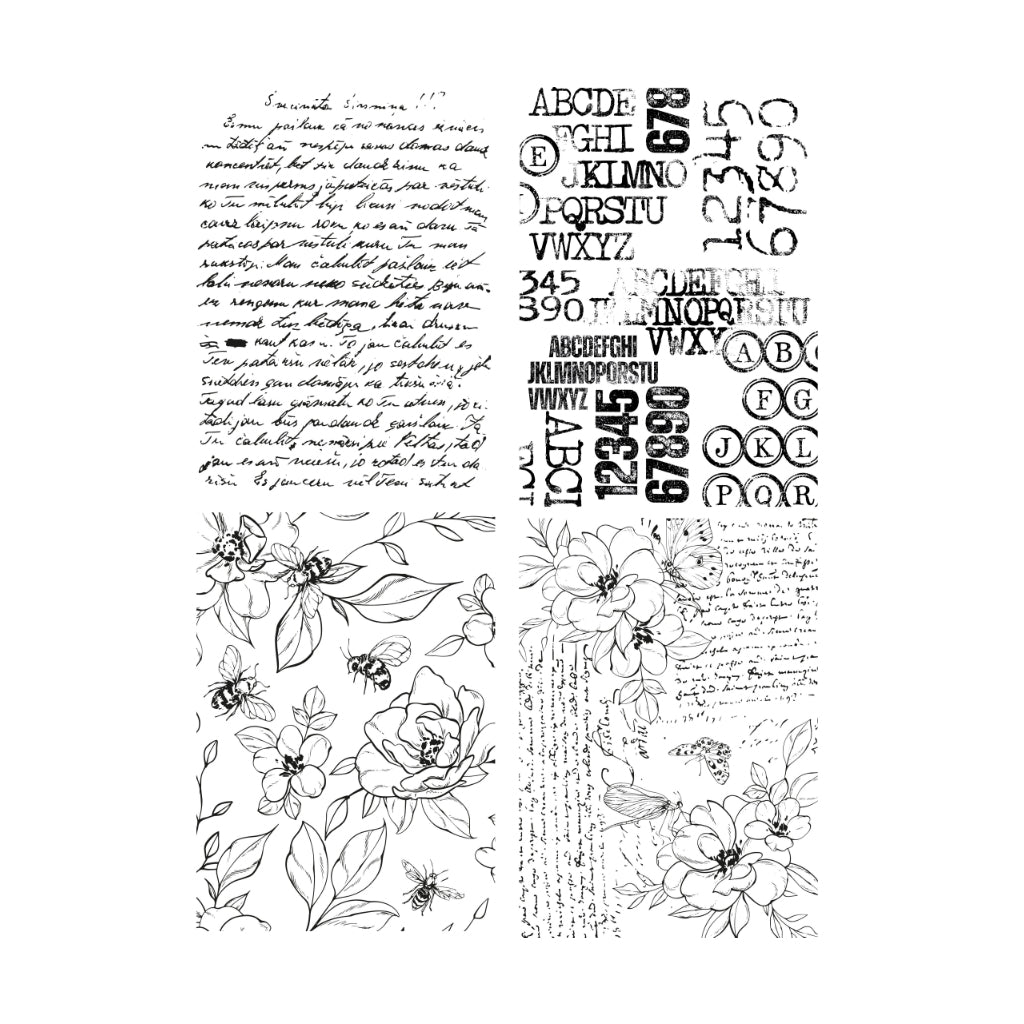 TEXT{ures} Beneath the Brambles  Decoupage Paper