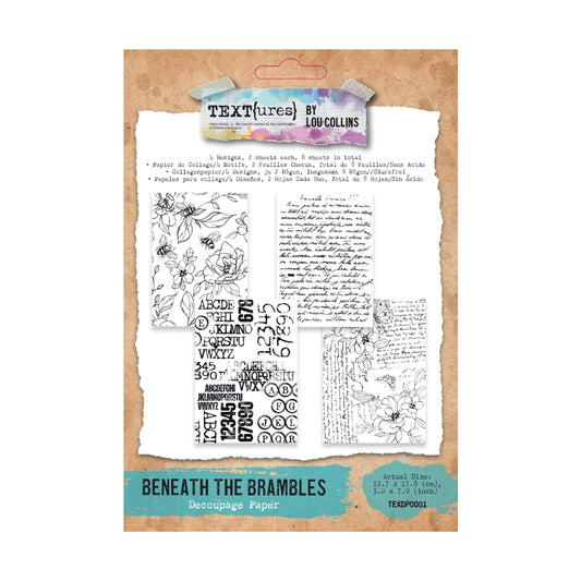 TEXT{ures} Beneath the Brambles  Decoupage Paper
