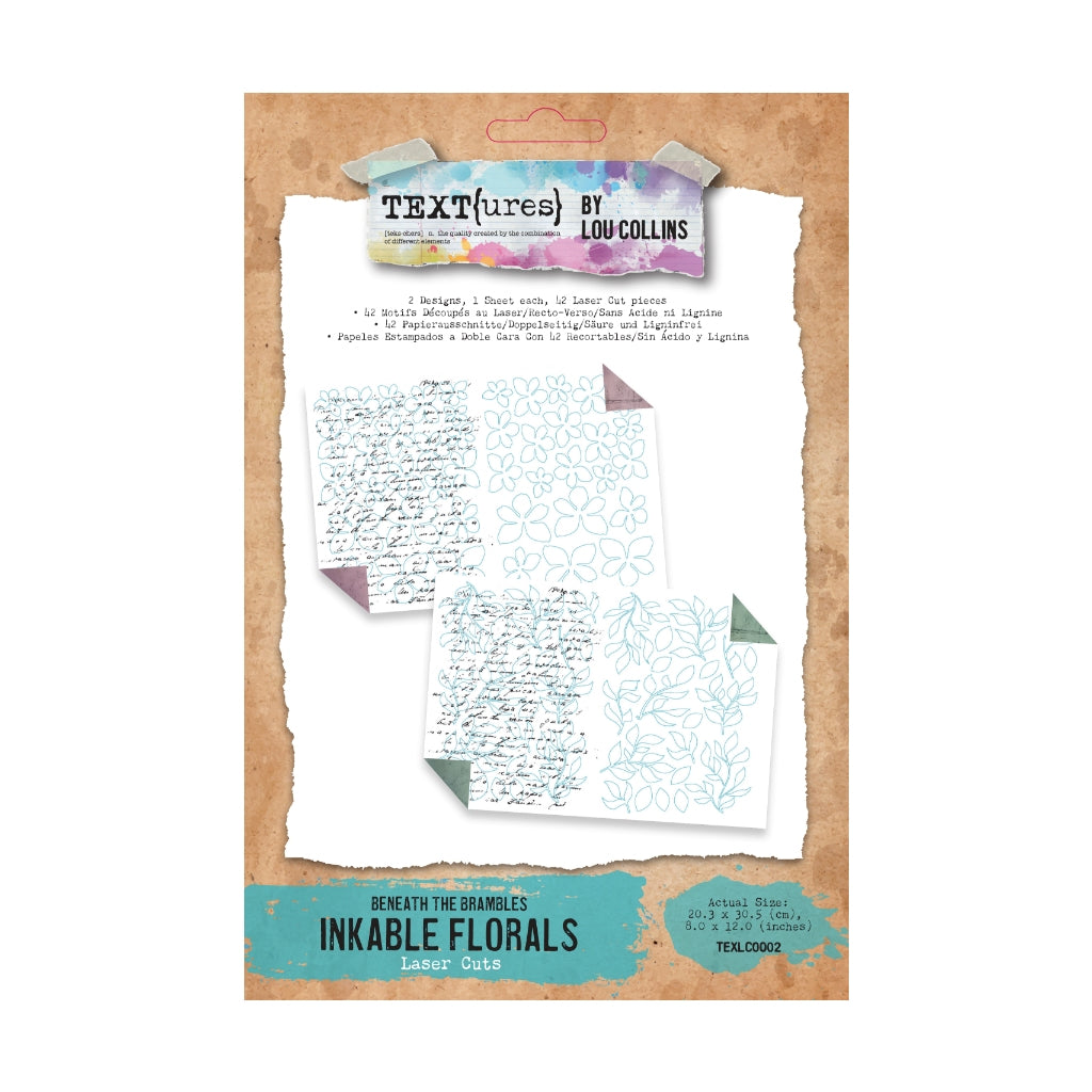 TEXT{ures} Beneath the Brambles Laser Cut Inkable Florals Pack