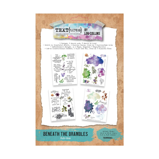 TEXT{ures} Beneath the Brambles 6in x 8in Rub-On Transfer Set
