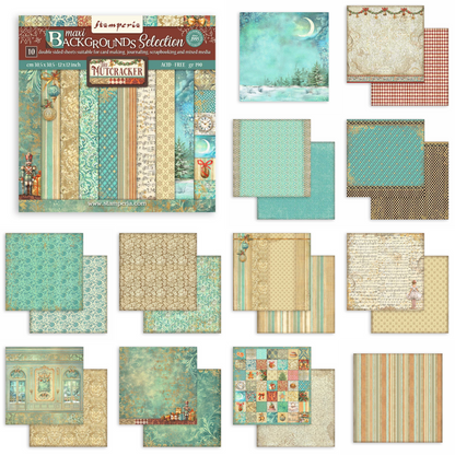 The Nutcracker Scrapbooking Pad - Background selection 12" x 12"