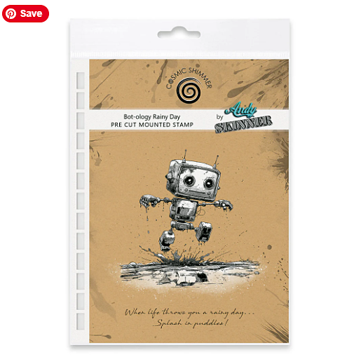 Bot-ology Rainy Day Pre Cut Rubber Stamp Set by Andy Skinner