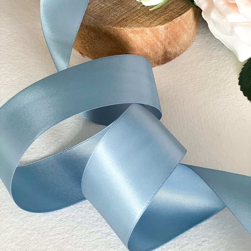 38mm French Blue Satin Ribbon - Per 1 Metre Length