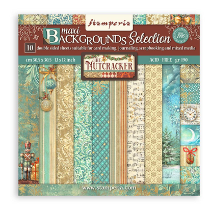 The Nutcracker Scrapbooking Pad - Background selection 12" x 12"