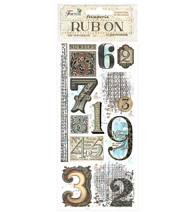 Fortune numbers - Rub-on