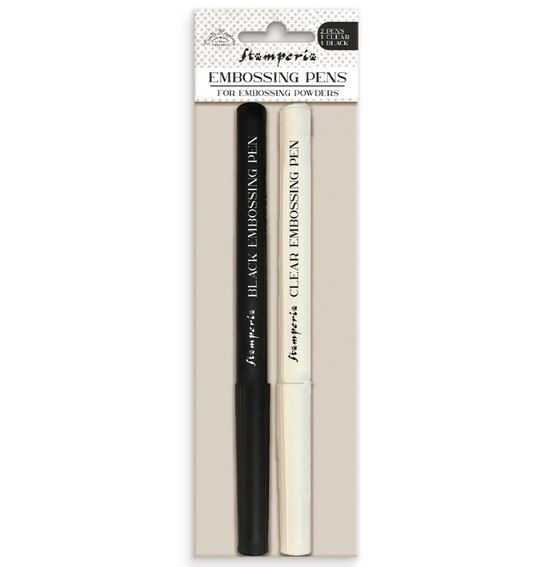 Create Happiness Set 2 Embossing pens: clear - black