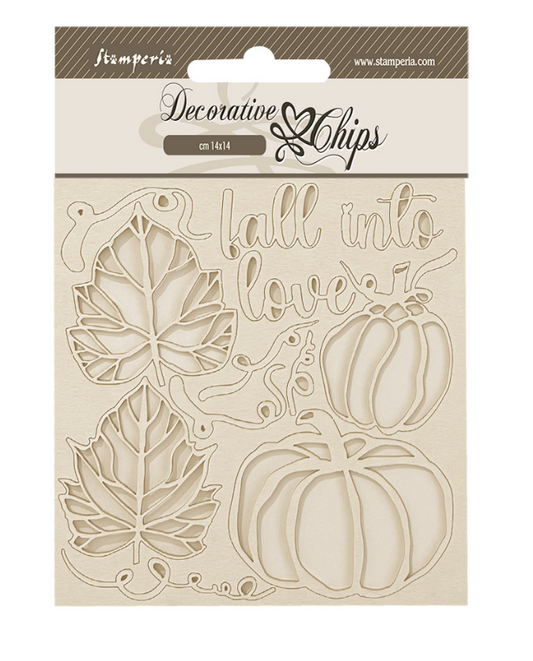 Decorative chips cm 14x14 - Golden Harmony pumpkins