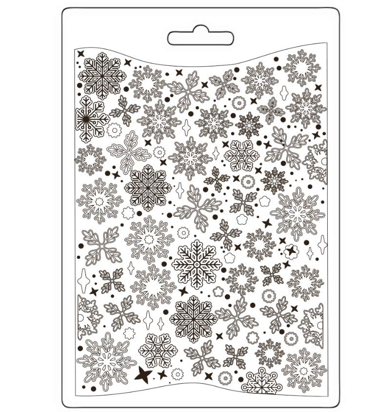 Create Happiness Dewdrops snowflakes -  Soft Mould A5