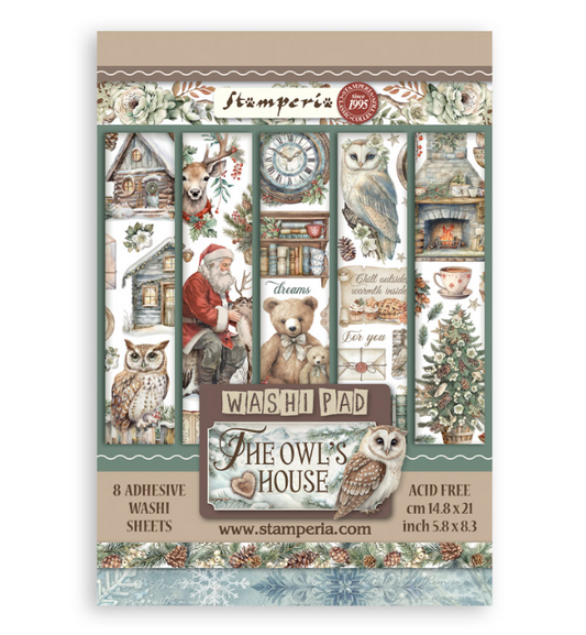 Washi pad 8 sheets A5 - The Owl's House