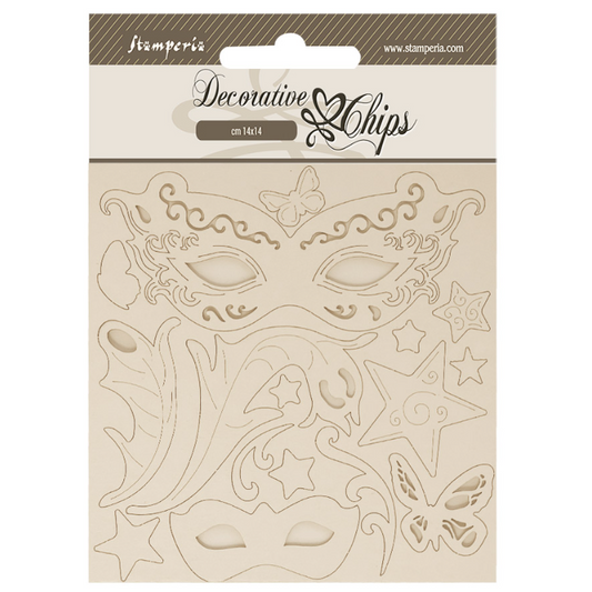 Decorative chips cm 14x14 - Masquerade masks