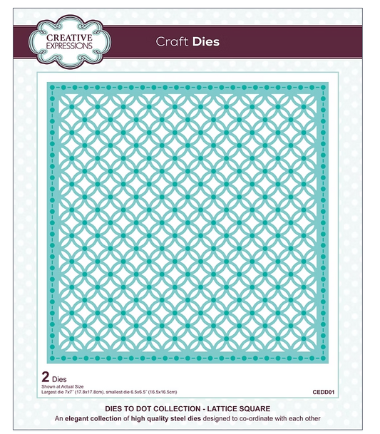 Lattice Square Die Set - Dies To Dot Collection By Creative Expressions