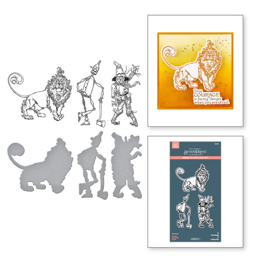 Wonder of Oz, Tin Man, Scarecrow & Lion BetterPress Plate & Die Set