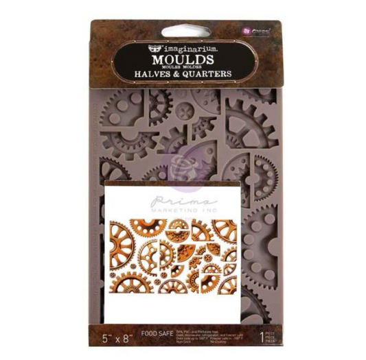 Finnabair Decor Moulds 5"x8"x8mm - Halves And Quarters
