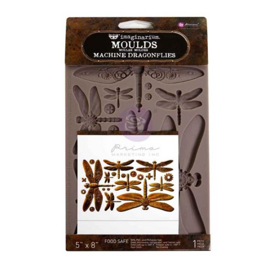 Finnabair Decor Moulds 5"x8"x8mm - Machine Dragonflies