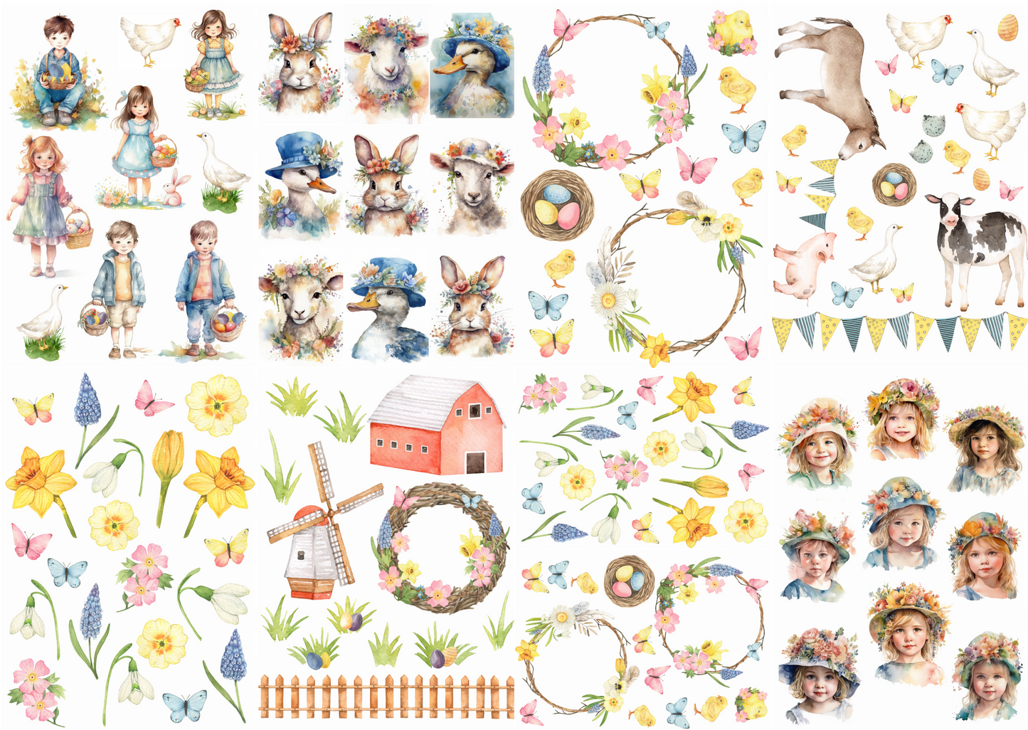 Easter Farm A4 Papecraft Collection