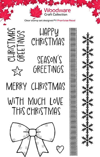 Woodware Christmas Borders A6 Clear Stamp Set by Françoise Read