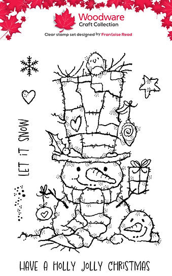 Woodware Snowman Gift A6 Clear Stamp Set by Françoise Read