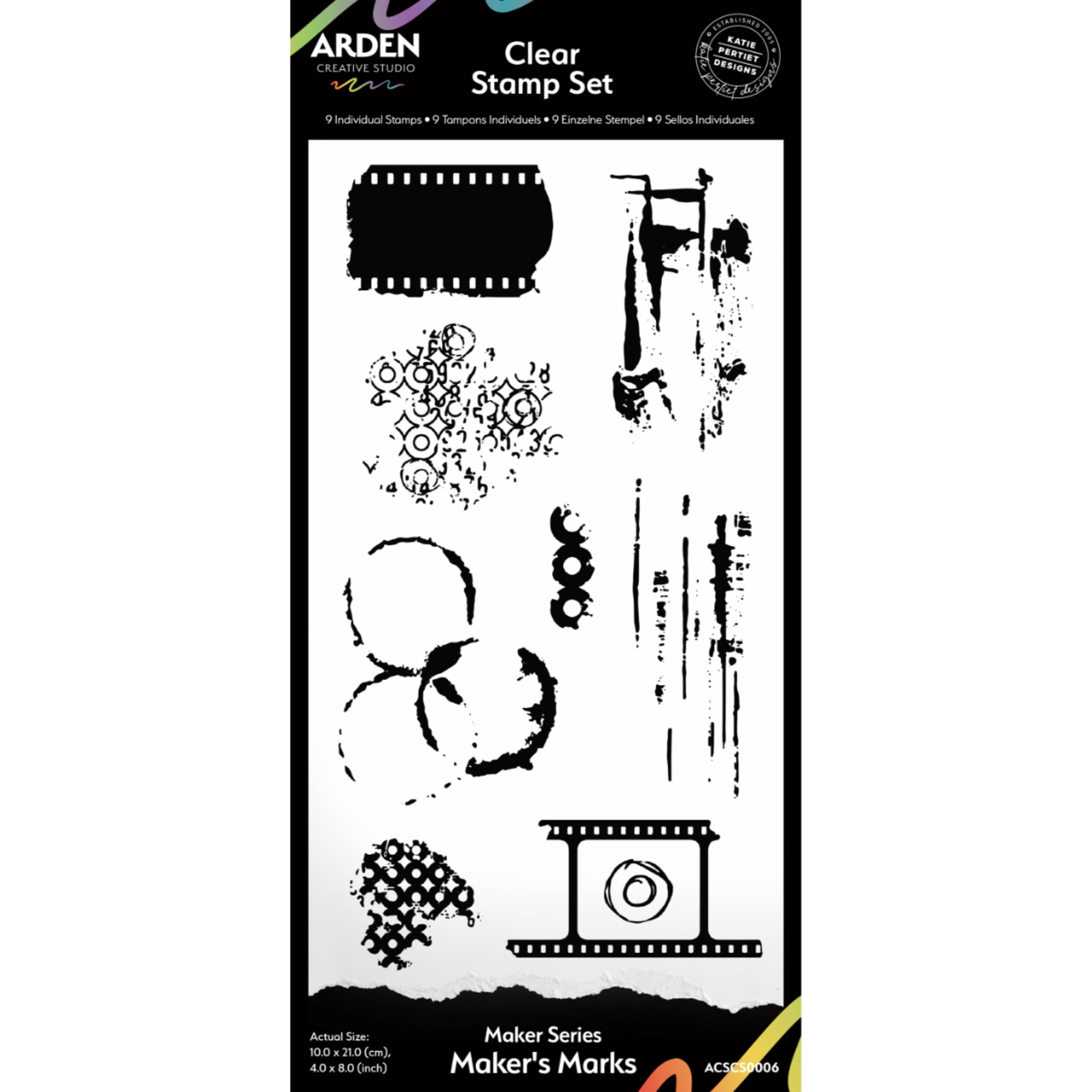 Maker Series Maker's Marks 4 in x 8 in Clear Stamp Set – Relatively ...