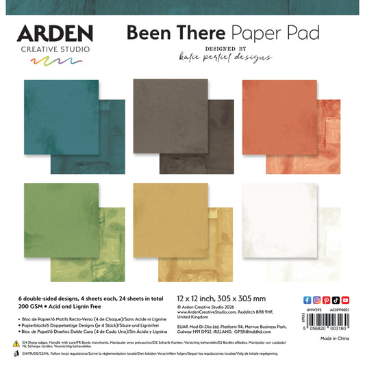 Arden Creative Studio Been There Solids 12in x 12in Paper Pad