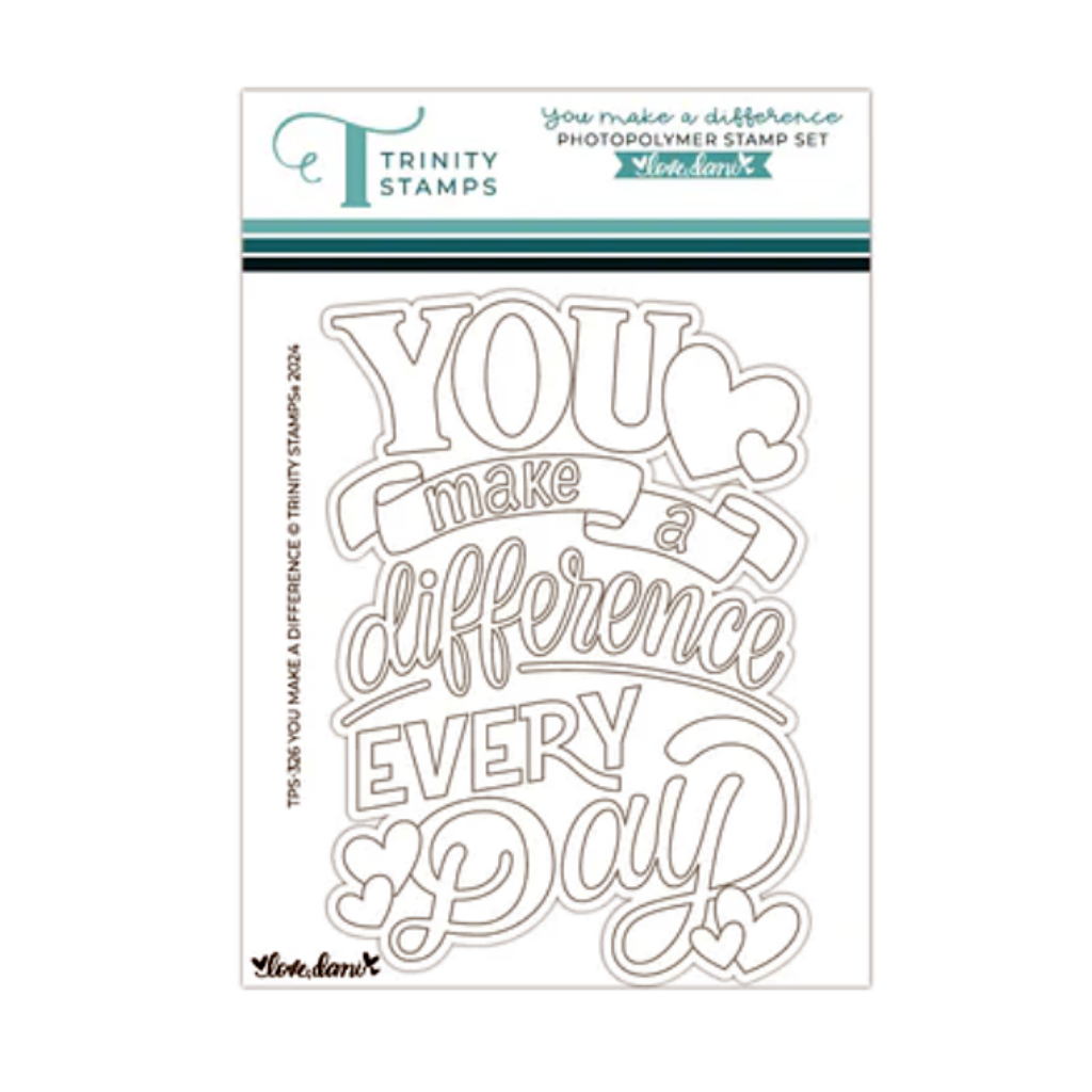 You Make A Difference 3x4 Stamp Set - Love Dani Collection